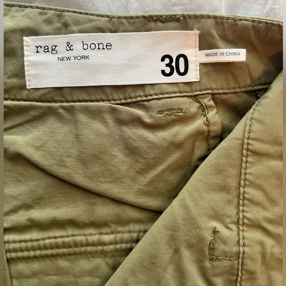 RAG & BONE FIELD CHINO Green Moss, size 30 NWOT High rise ankle length - Picture 7 of 12